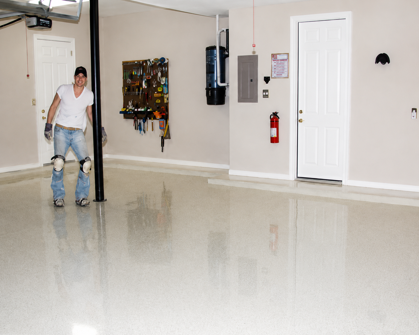 Epoxy garage floor after Texas Tough Tops coating