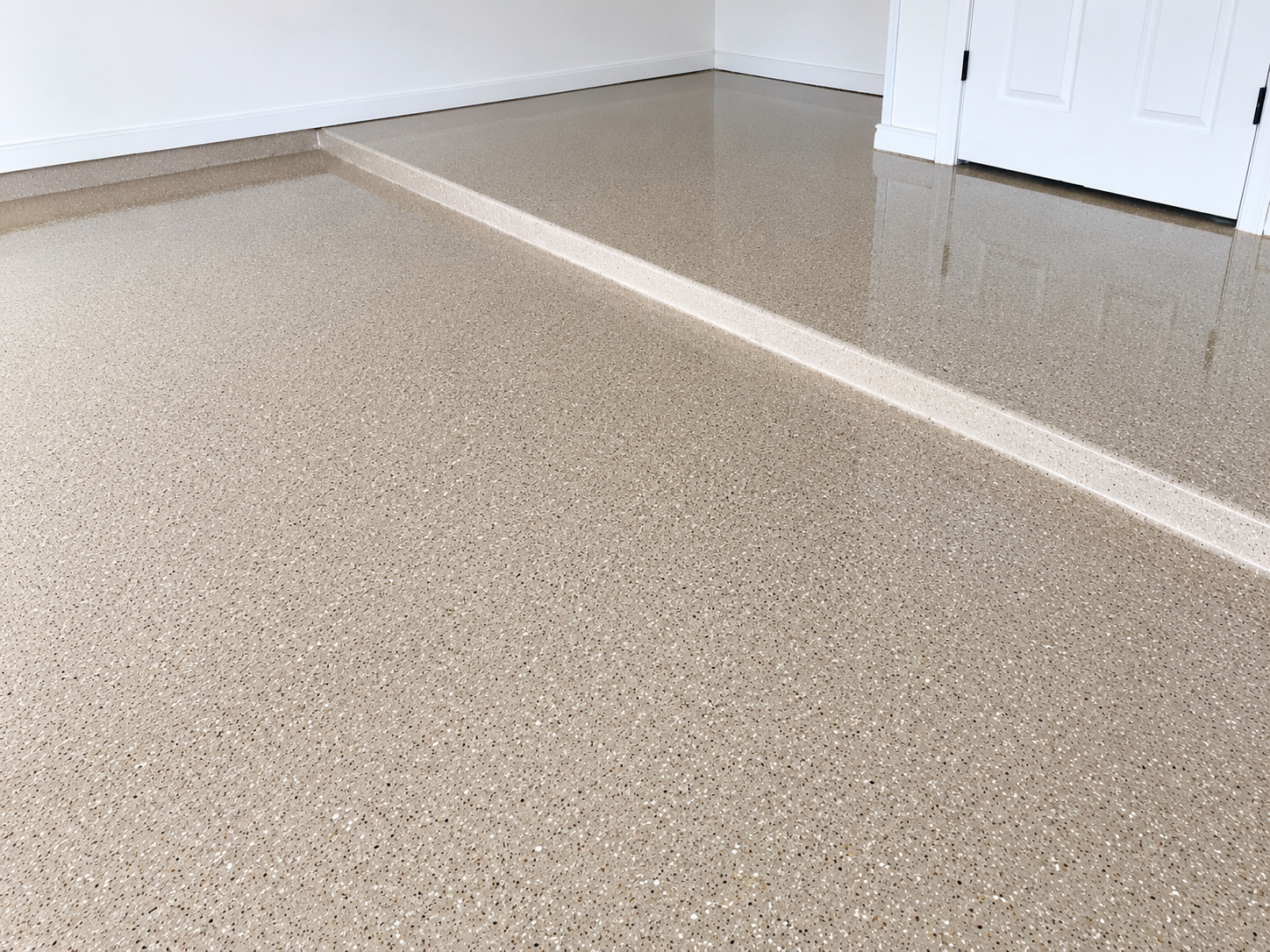 Chipped epoxy garage floor, Austin TX