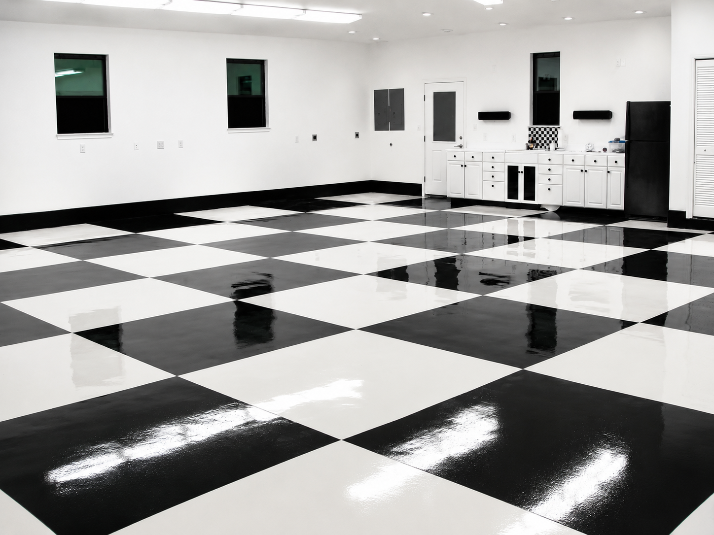 Chipped epoxy garage floor, Austin TX