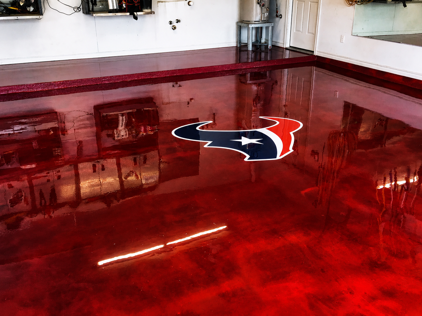 Metallic epoxy floor finish, Austin TX