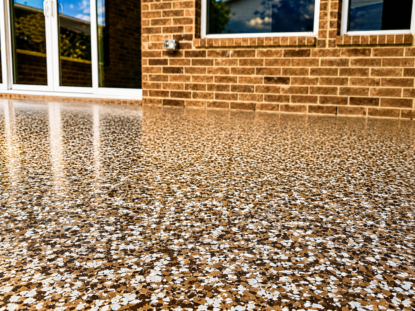 Outdoor patio polyaspartic epoxy coating, Austin TX