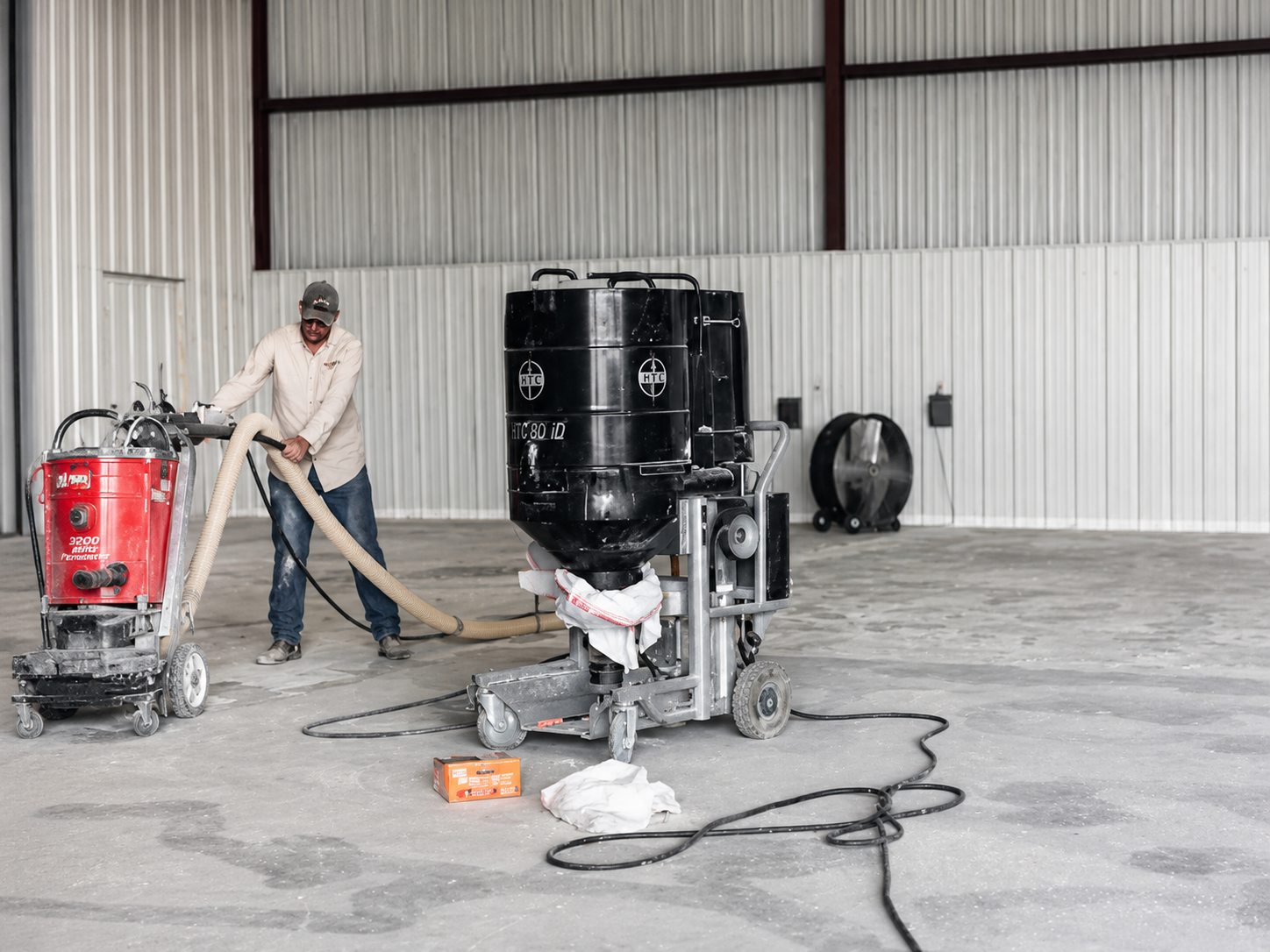 Airplane hangar epoxy floor, project 1